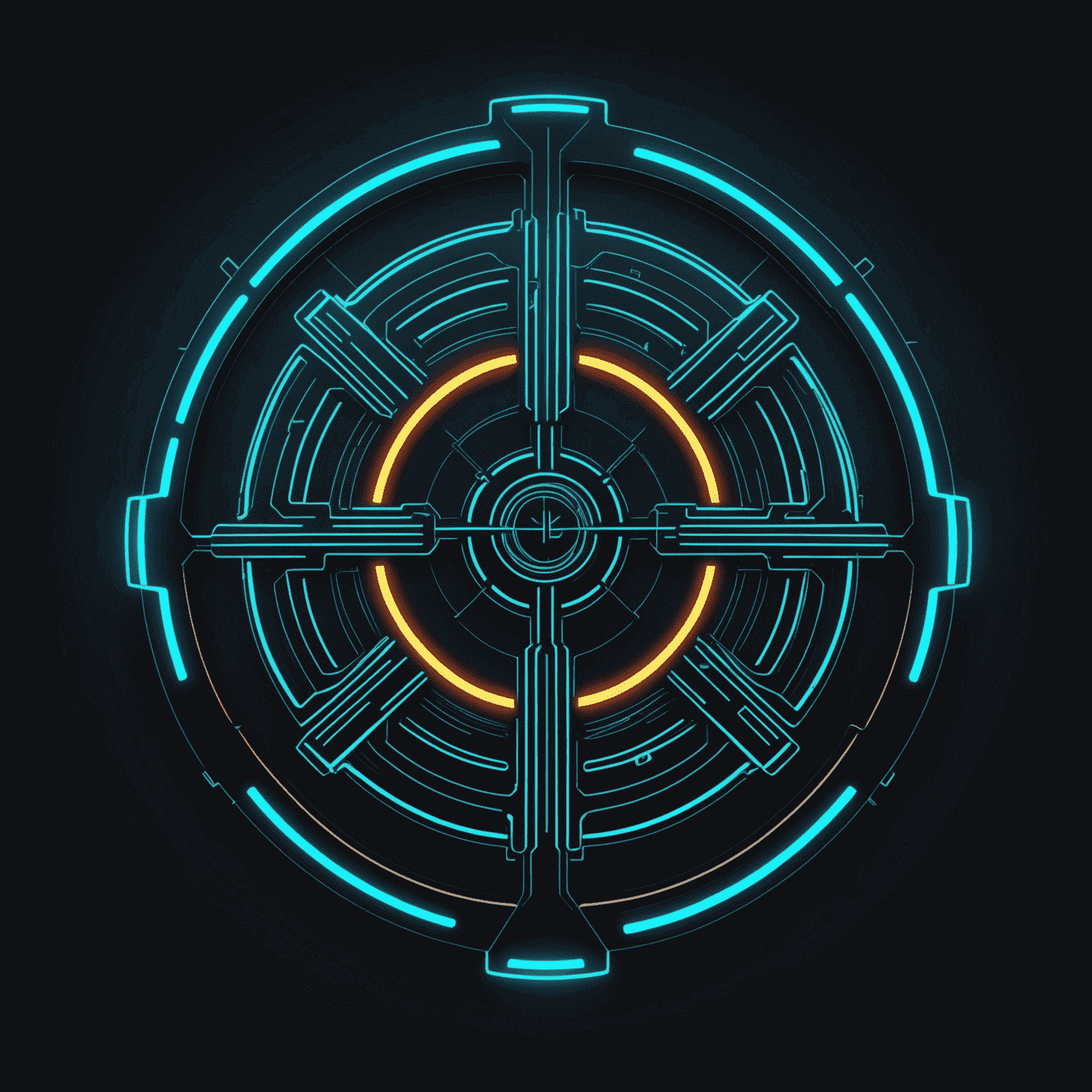 Catslapltoken logo - Futuristic neon design with circuit-like elements