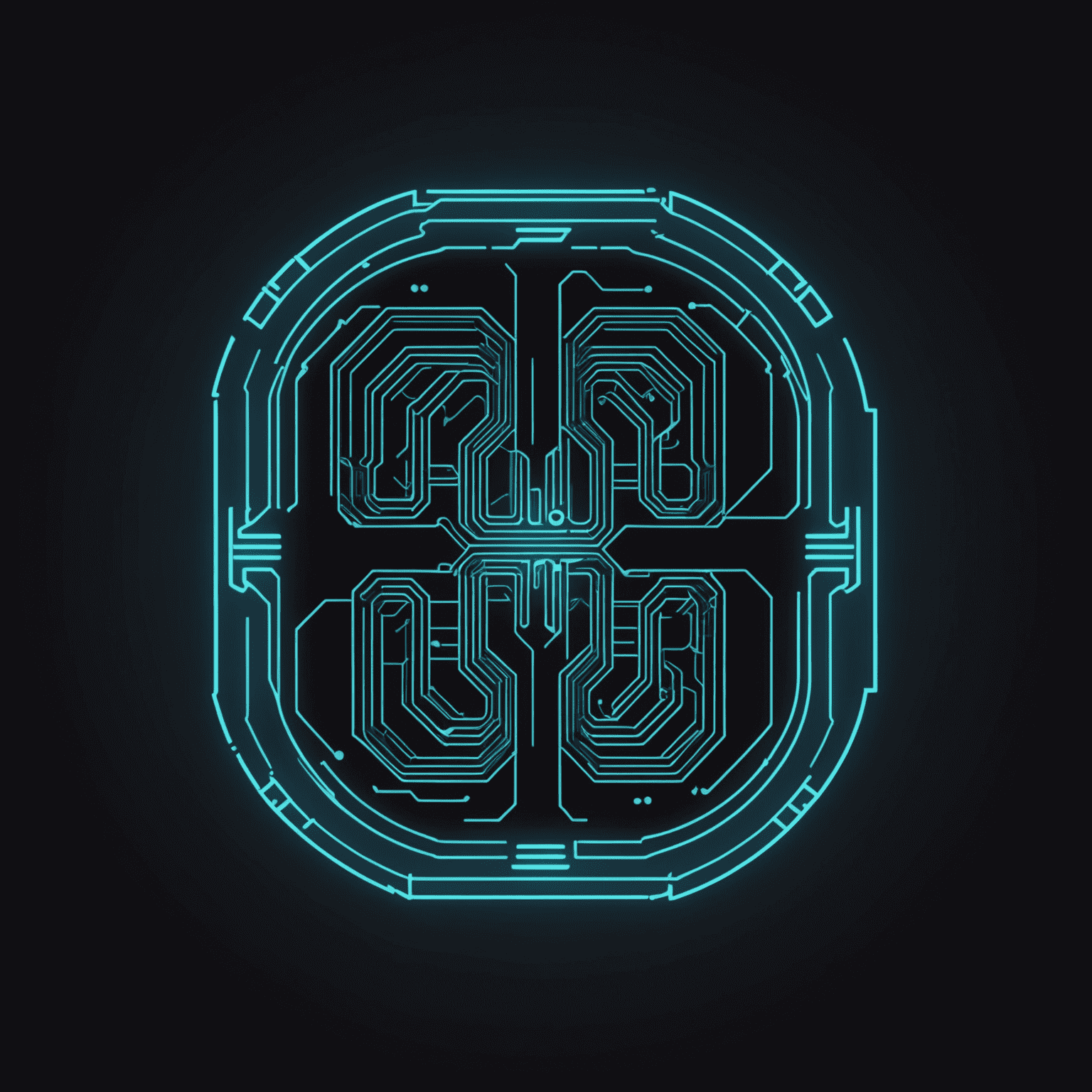 Catslapltoken logo - Futuristic neon design with circuit-like elements