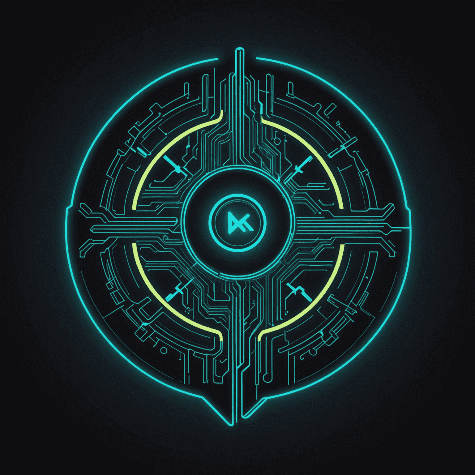 Catslapltoken logo - Futuristic neon design with circuit-like elements