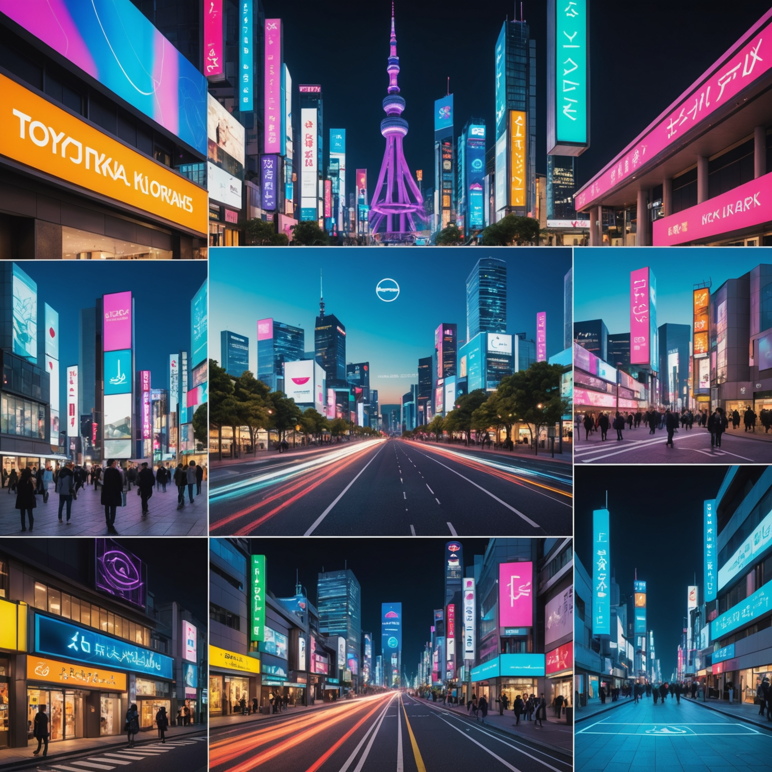 Collage of futuristic travel destinations including Tokyo's neon streets, Berlin's modern architecture, and Silicon Valley's tech campuses, overlaid with holographic Catslap network logo